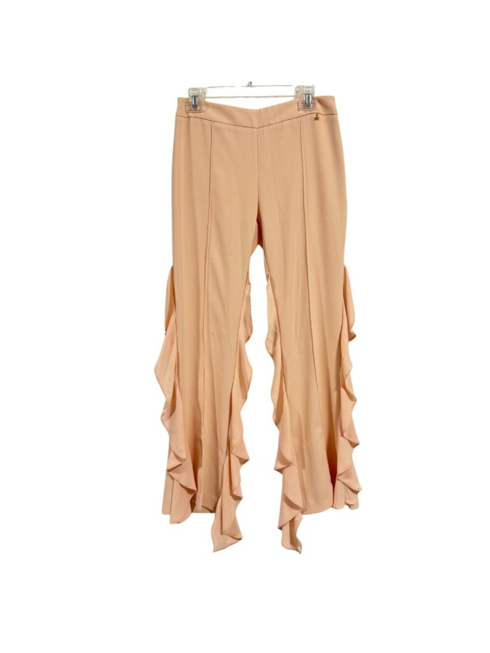 Elisabetta Franchi Peach Ruffle Pants IT 42 / Appx U.S. Size 6 / S